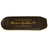  1800s spectacle case, Brown Leather, Short for Slide temple styles