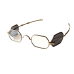 1835-80 Octagon 4 lens Spectacle frame Virginia City Gold Dust Finish
