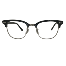 American Classic 1947 Combination Spectacle Frame. Zyl/metal Unisex-Black/Silver finish