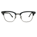 American Classic 1947 Combination Spectacle Frame. Zyl/metal Unisex-Black/Silver finish