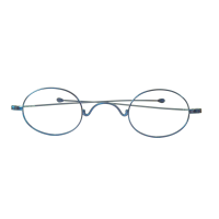 1840-95 Oval Large Spectacle frame Blued Steel finish