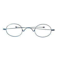 1840-95 Oval Large Spectacle frame Blued Steel finish