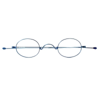 1840-95  Oval Small Spectacle frame Blued Steel finish