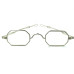 1835-80 Octagon Spectacle frame Tombstone Silver Dust finish
