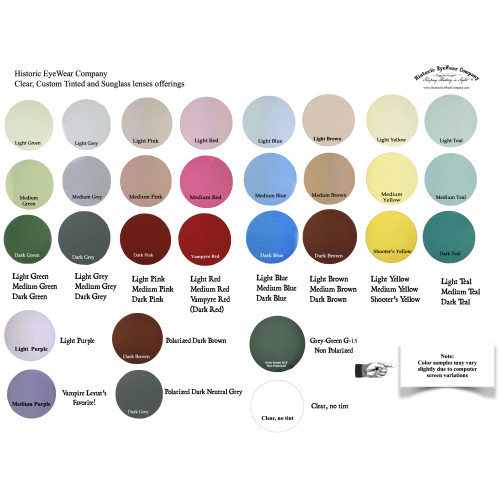 Custom Sunglass Lens Colors